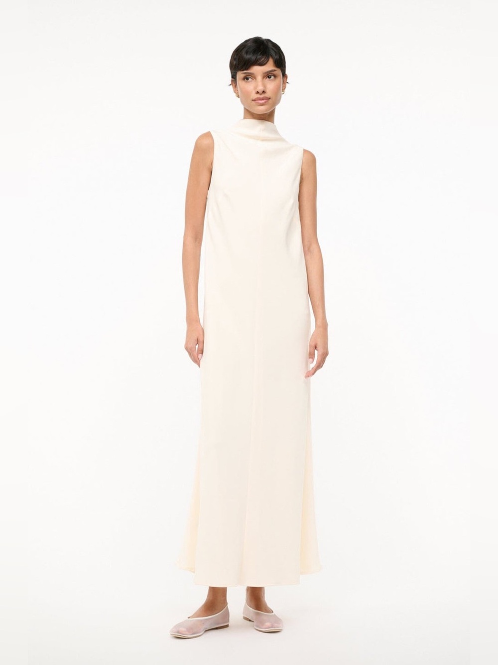 NEW $600 Staud Araya Ivory Designer Wedding Bridal Maxi Dress Gown Size S